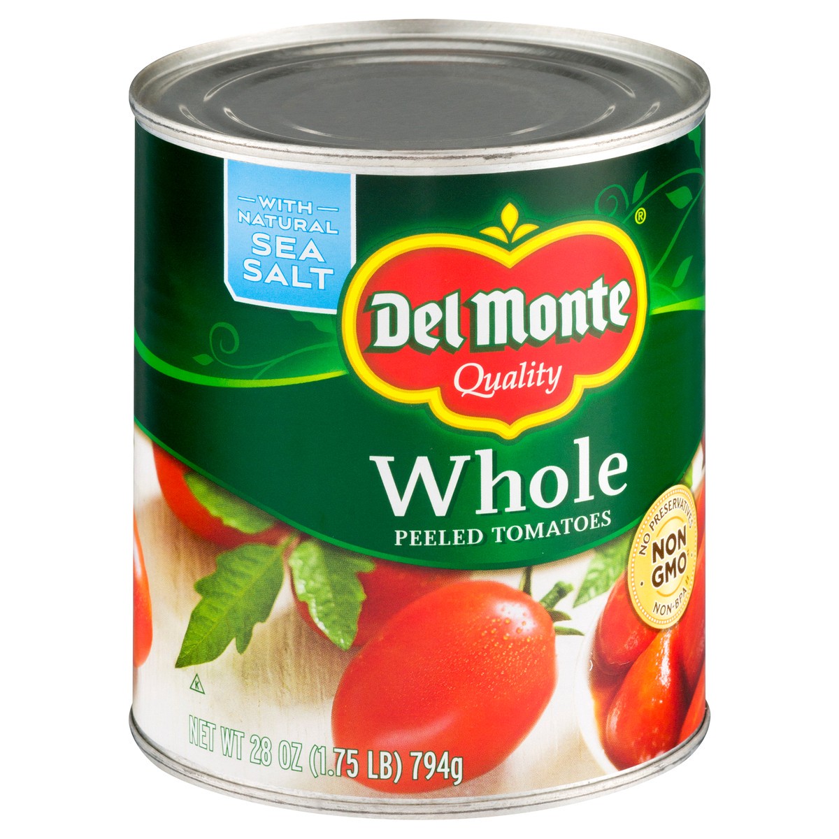 slide 4 of 12, Del Monte Whole Peeled Tomatoes 28 oz, 28 oz