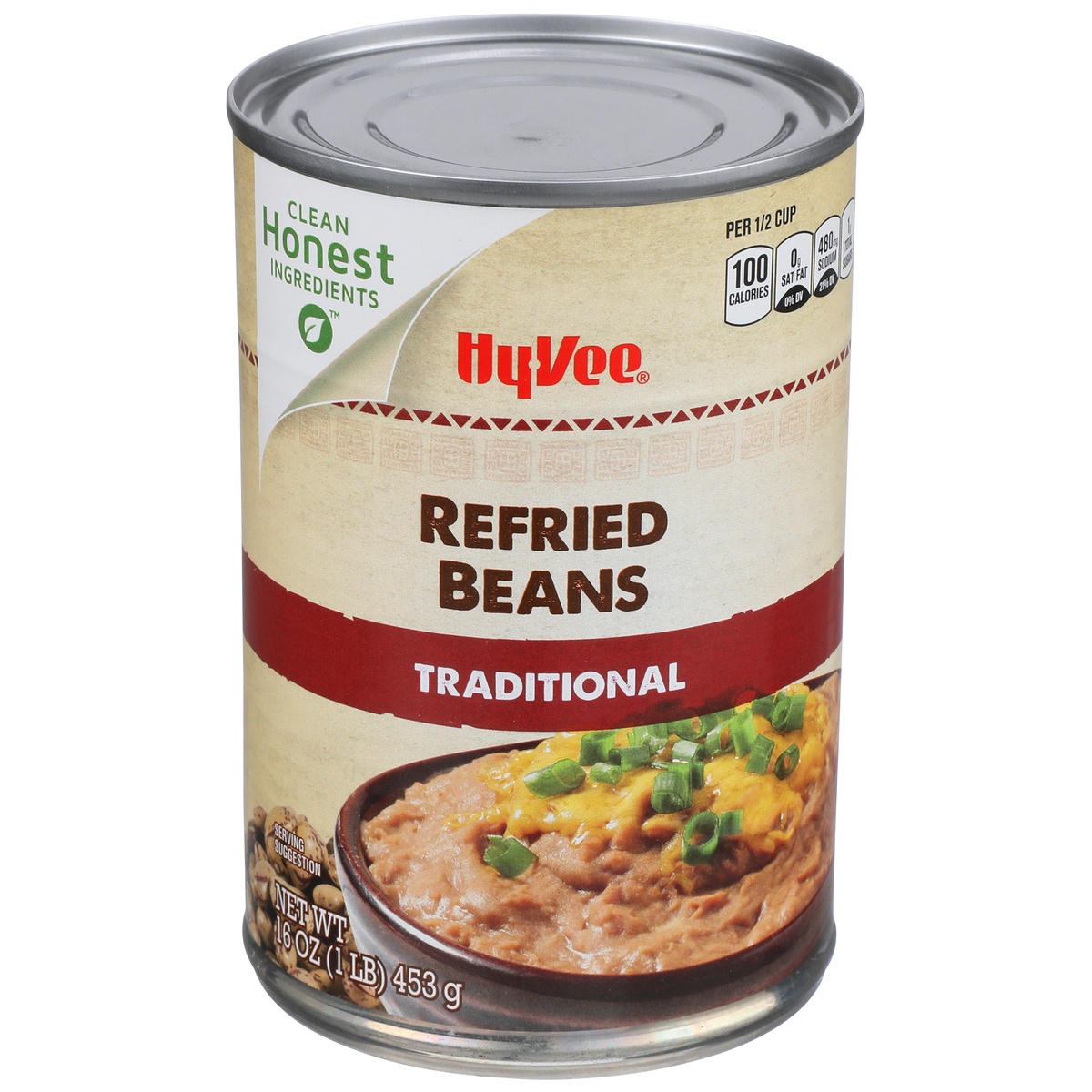 slide 1 of 1, Hy-vee Traditional Refried Beans, 16 oz