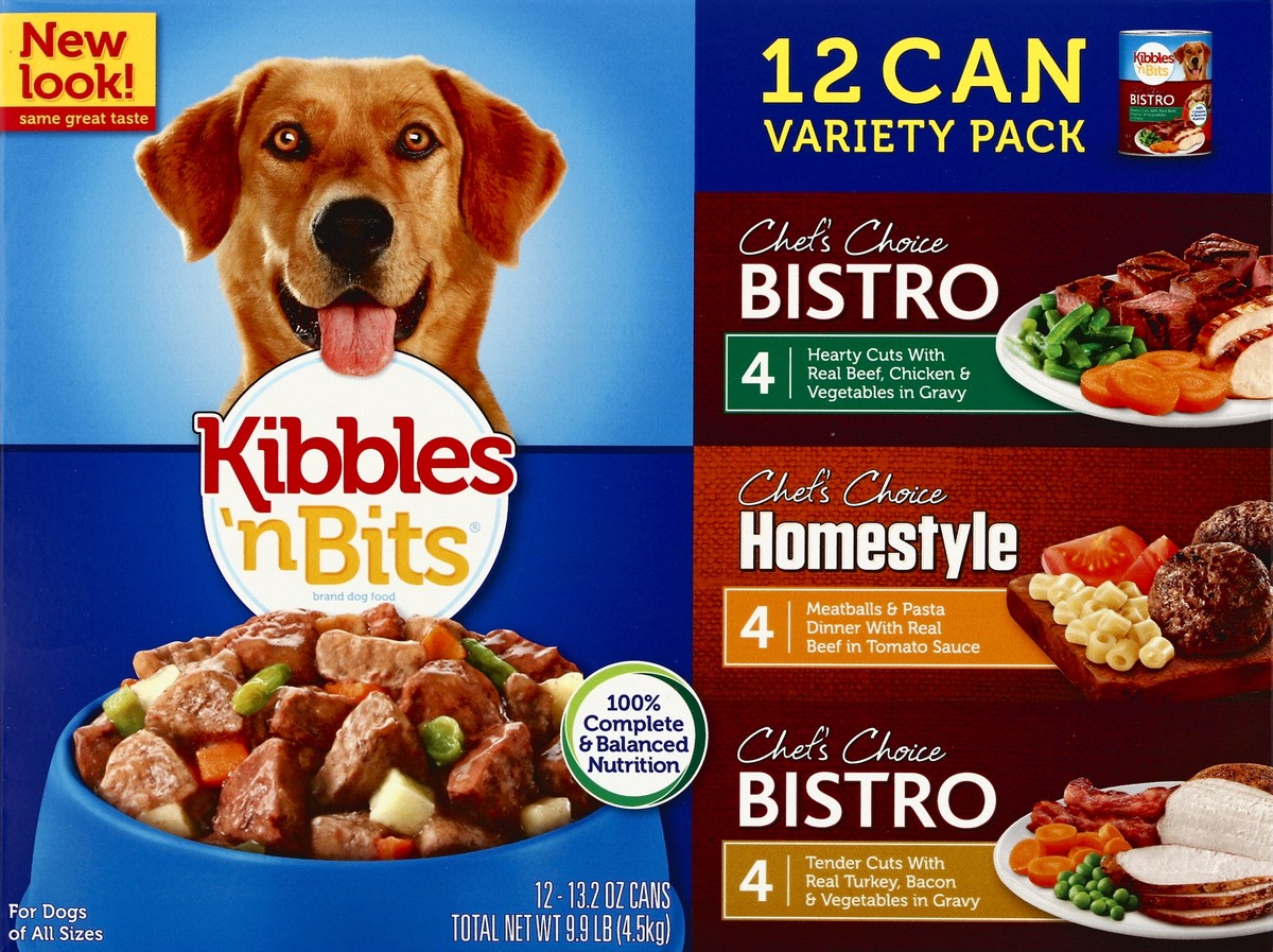 slide 2 of 6, Kibbles 'n Bits Dog Food, 12 Can Variety Pack, 12 ct