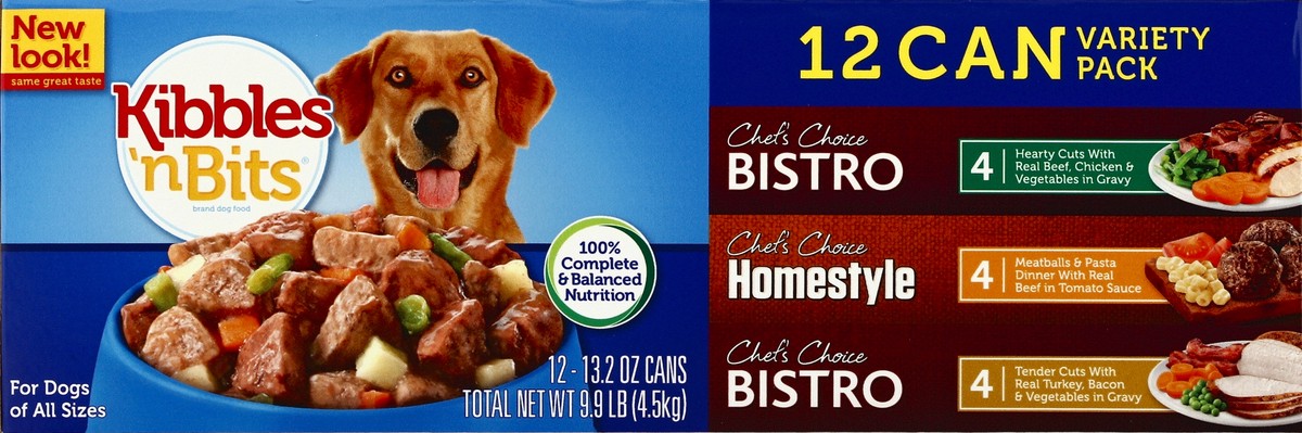 slide 5 of 6, Kibbles 'n Bits Dog Food, 12 Can Variety Pack, 12 ct