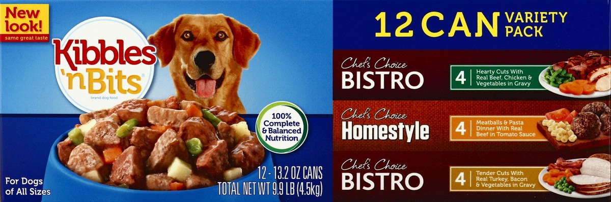 slide 6 of 6, Kibbles 'n Bits Dog Food, 12 Can Variety Pack, 12 ct