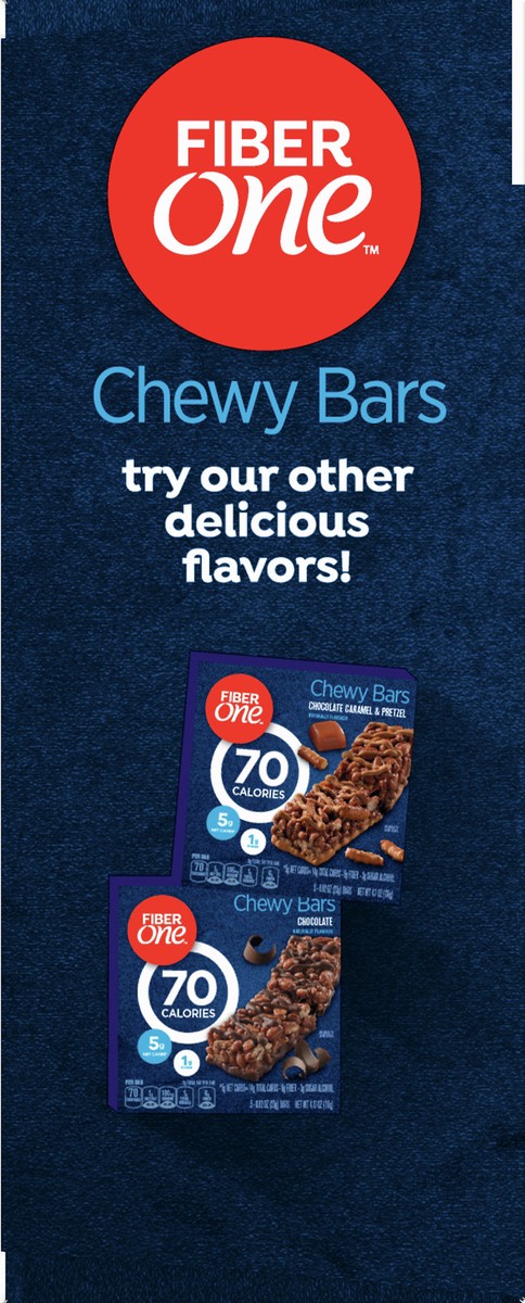 slide 7 of 9, Fiber One Value Pack Chocolate Peanut Butter Chewy Bars 10 ea, 10 ct