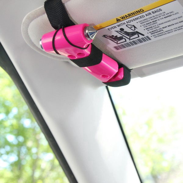 slide 3 of 3, Super-Cute Emergency Escape Hammer And Seatbelt Cutter, Pink, 1 ct