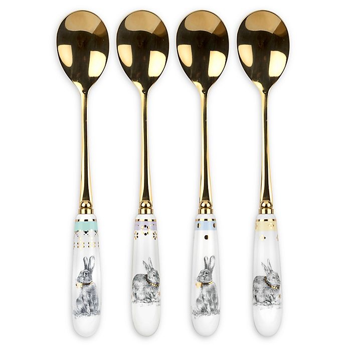 slide 1 of 2, Spode Meadow Lane Teaspoons, 4 ct