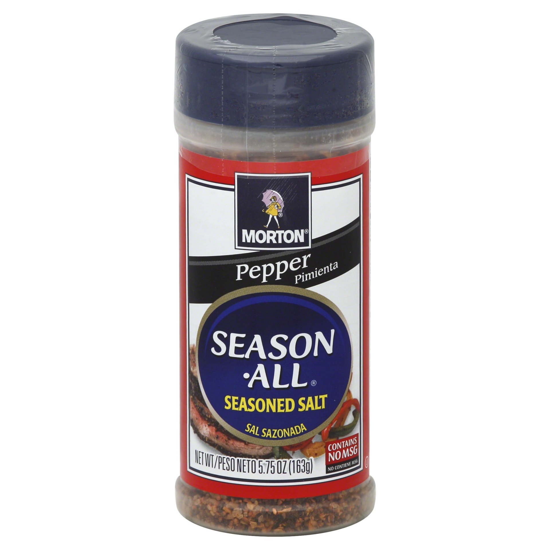 2 JARS Morton Season-All Seasoned Salt 35 oz pepper paprika FREE SHIP