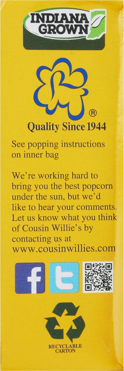 slide 6 of 14, Cousin Willie's 3 Pack Butter Microwave Popcorn 3 ea, 3 ct