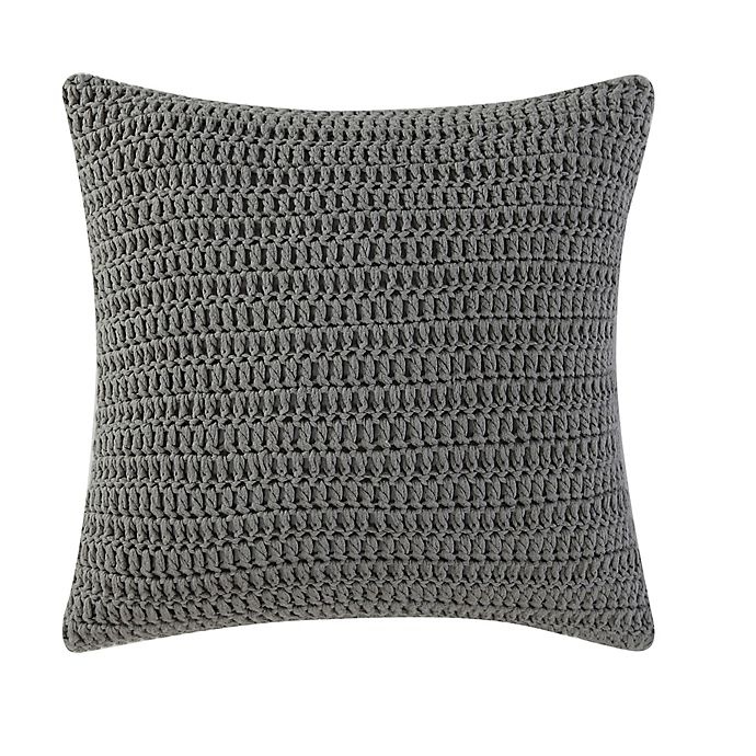 slide 1 of 1, Brooklyn Loom Jackson Pleat Square Throw Pillow - Grey, 1 ct