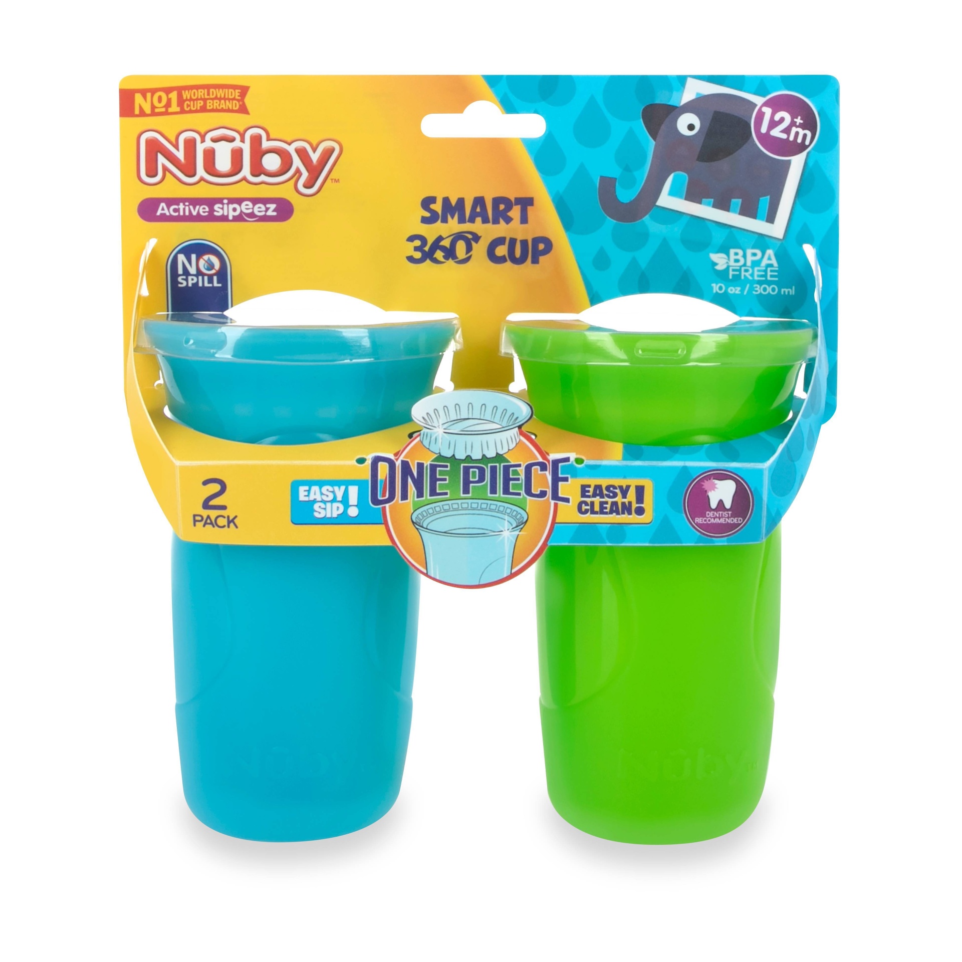 slide 1 of 1, Nuby Smart 360 Portable Drinkware Cup, 2 ct