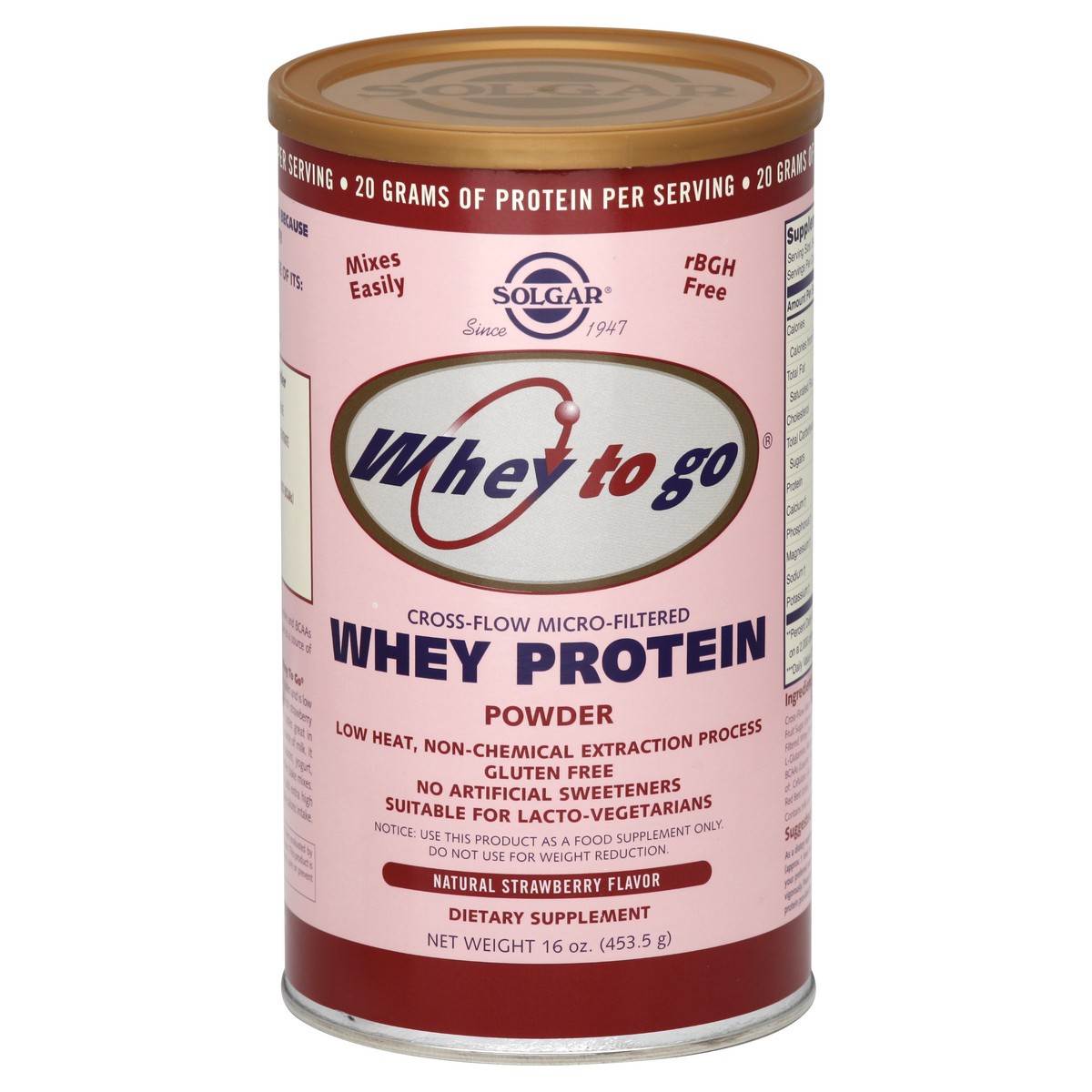 slide 2 of 3, Solgar Whey Protein 16 oz, 16 oz