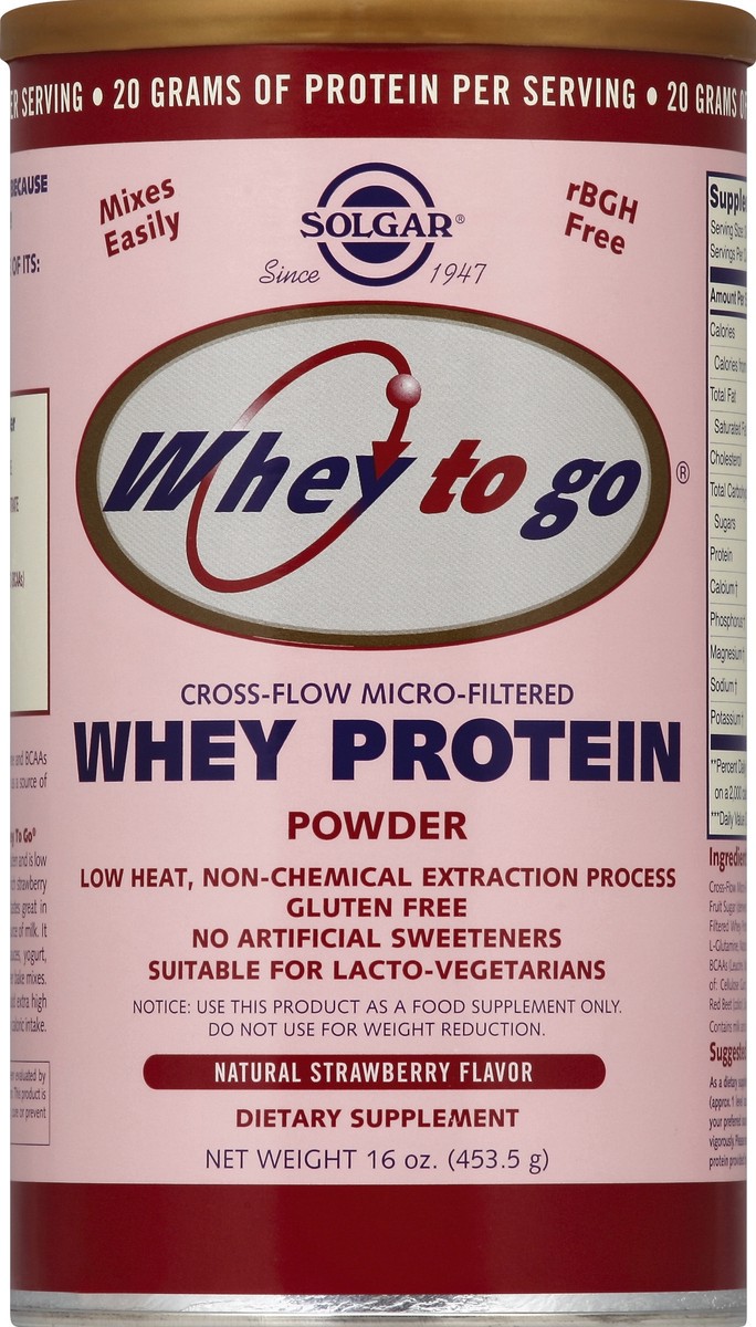 slide 1 of 3, Solgar Whey Protein 16 oz, 16 oz