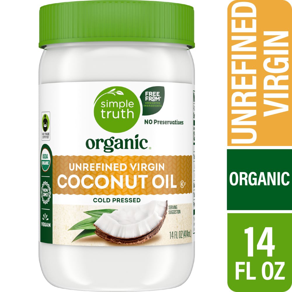 slide 1 of 4, Simple Truth Organic Unrefined Virgin Coconut Oil, 14 fl oz