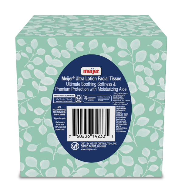 slide 5 of 7, Meijer 3ply Facial Tissue w/ Lotion, 75 ct