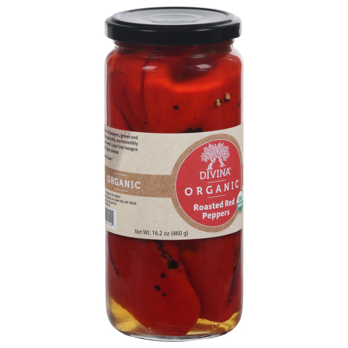 slide 9 of 9, Divina Organic Roasted Red Peppers, 12.3 oz