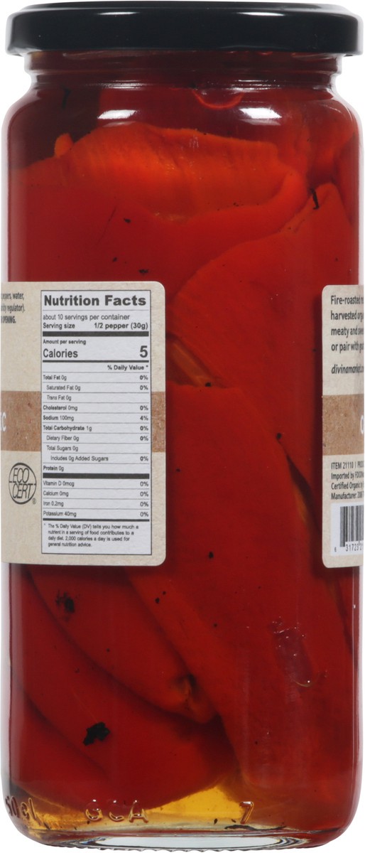 slide 7 of 9, Divina Organic Roasted Red Peppers, 12.3 oz