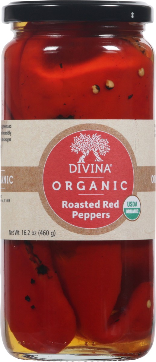 slide 4 of 9, Divina Organic Roasted Red Peppers, 12.3 oz