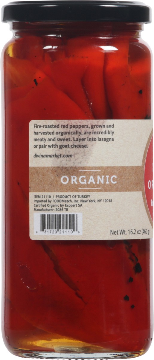 slide 2 of 9, Divina Organic Roasted Red Peppers, 12.3 oz