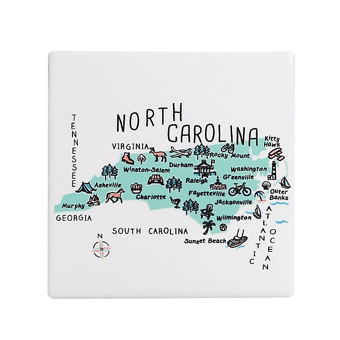 slide 1 of 1, 222 Fifth My Place North Carolina Coasters, 4 ct