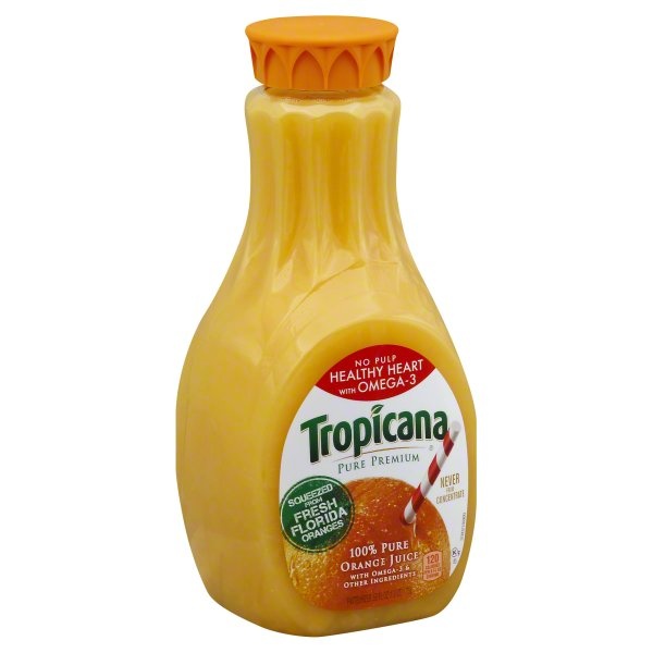 slide 1 of 1, Tropicana Carafe Orange Juice Healthy Heart, 59 oz