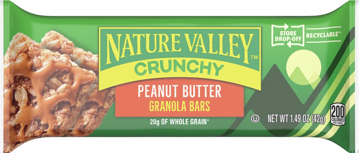 slide 6 of 8, Nature Valley Granola Bars, Crunchy Peanut Butter, 1.49 oz