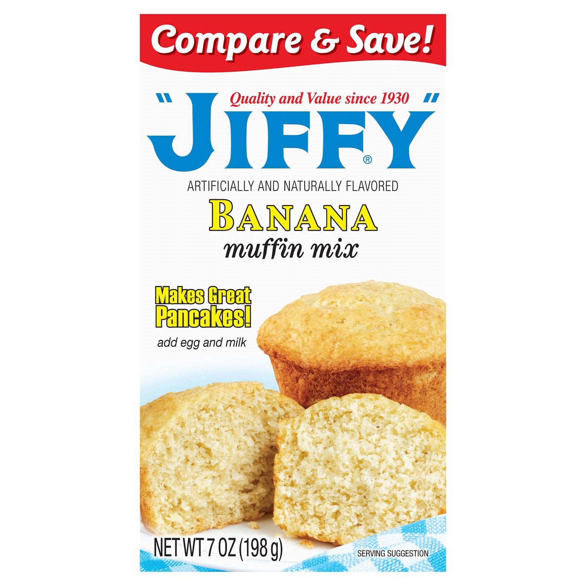 slide 1 of 29, Jiffy Banana Muffin Mix, 7 oz