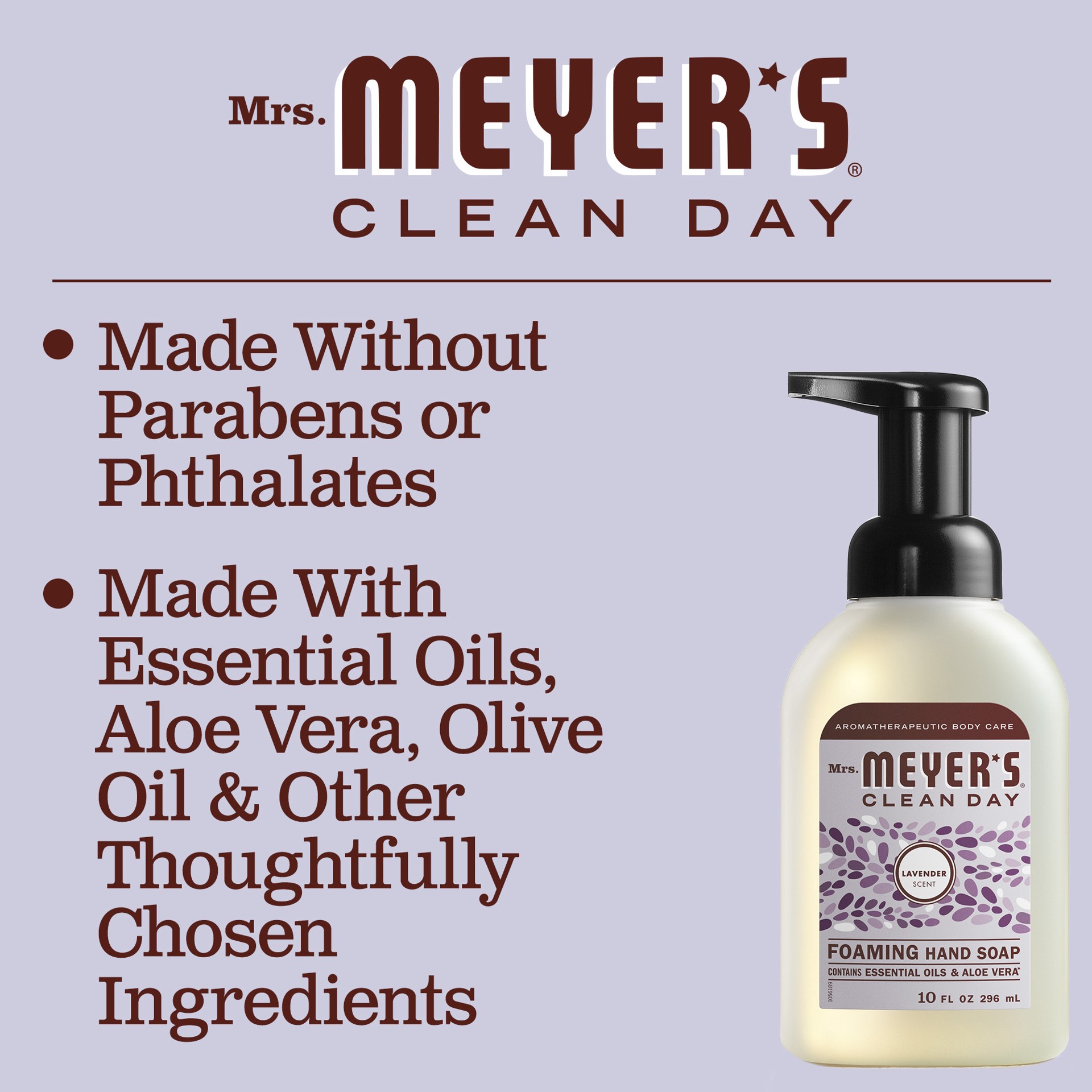 slide 3 of 9, Mrs. Meyer's Lavender Foaming Hand Soap, 10 fl oz