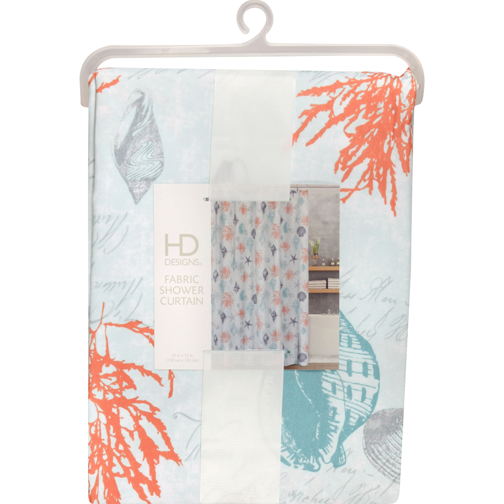 slide 1 of 1, HD Designs Fabric Shower Curtain - Sea Trove, 1 ct