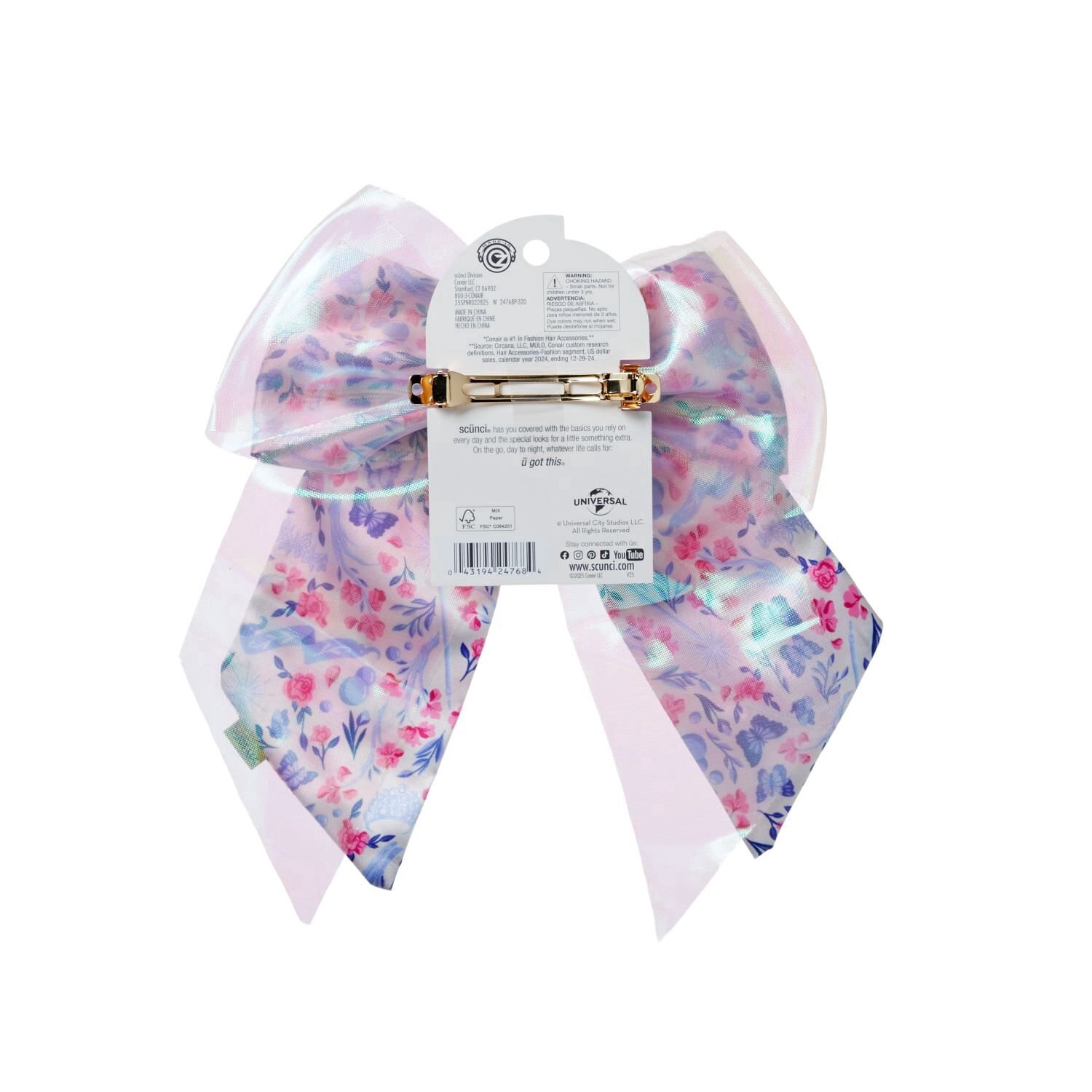 slide 3 of 4, Conair Wicked Bow Barrette, Glinda Butterfly, 1 ct