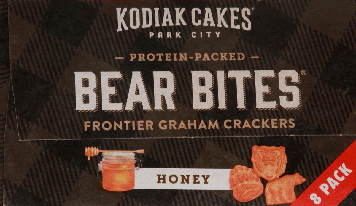 slide 6 of 10, Kodiak Cakes Bear Bites Honey Graham Crackers, 8.47 oz
