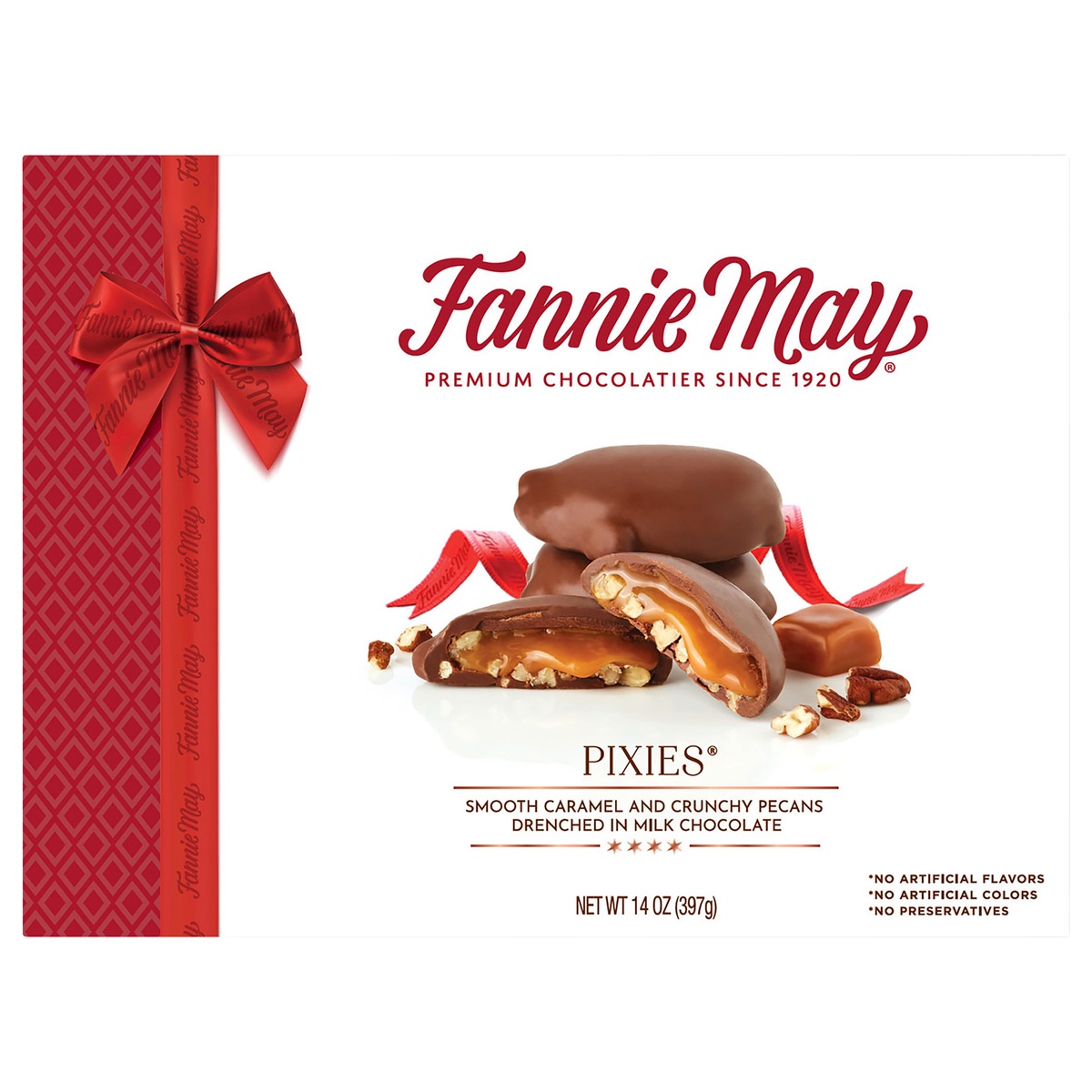 slide 1 of 1, Fannie May Milk Chocolate Pixies Boxed Chocolate, 14 oz