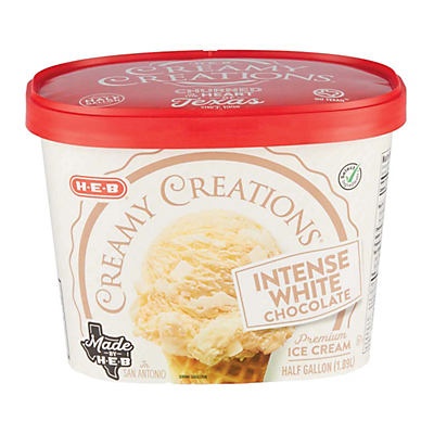 H-E-B Creamy Creations Intense White Chocolate Ice Cream 64 fl oz