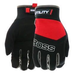 Boss Utility Red/Black Synthetic Leather Extra Large