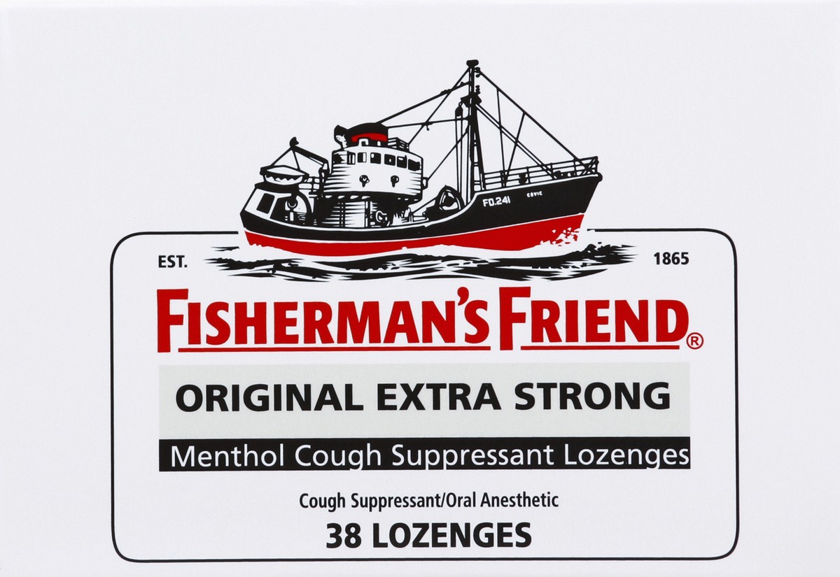 slide 3 of 6, Fisherman's Friend mans Friend Lozenges Orig Ex Strong, 38 ct