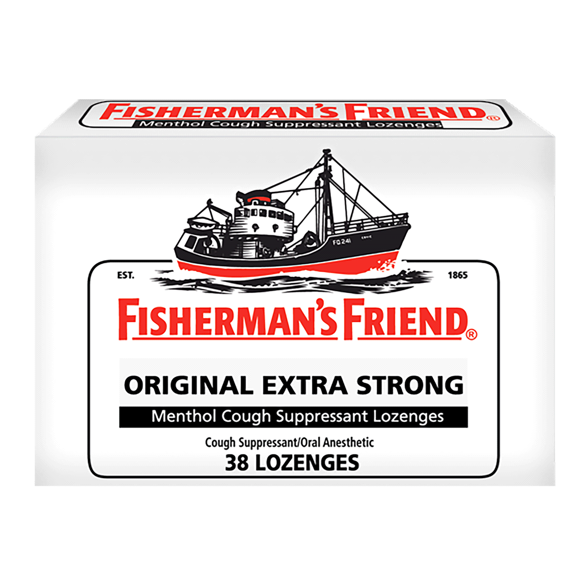 slide 1 of 4, Fisherman's Friend Menthol Cough Suppressant Lozenges, 38 ct