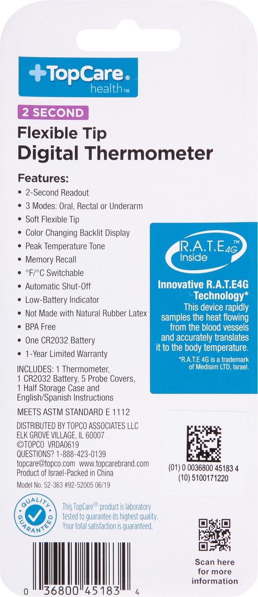 slide 5 of 9, TopCare Meijer 2-Second Thermometer, 1 ct