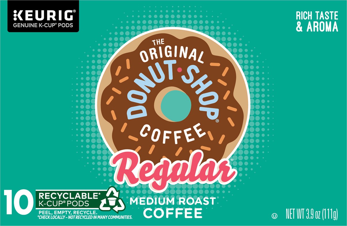 slide 11 of 11, The Original Donut Shop Regular Keurig Single-Serve K-Cup Pods, Medium Roast Coffee- 10 ct, 10 ct