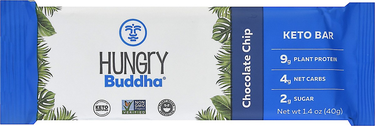 slide 5 of 9, Hungry Buddha Chocolate Chip Keto Bar, 1.4 oz