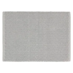 Room & Retreat Cotton Low Loop Bath Rug Lt Gray 17" x 24"