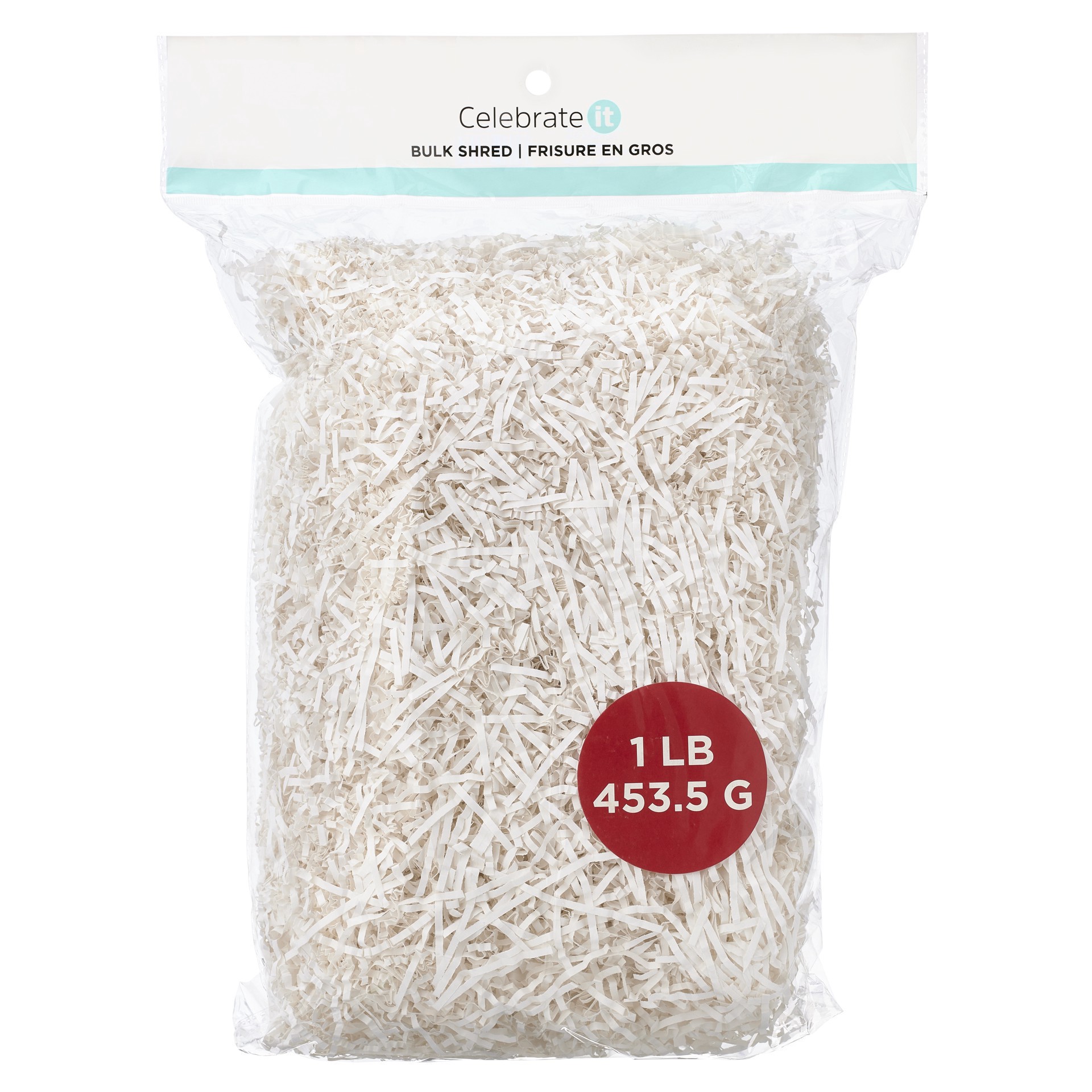 slide 3 of 3, White Paper Shreds By Celebrate It, 1 lb