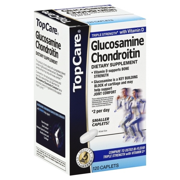 slide 1 of 6, TopCare Glucosamine & Chondroitin with Vitamin D3 2000 IU, 120 ct