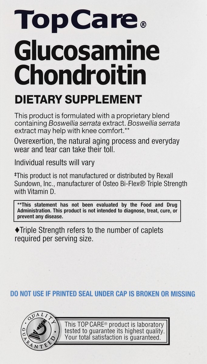 slide 3 of 6, TopCare Glucosamine & Chondroitin with Vitamin D3 2000 IU, 120 ct