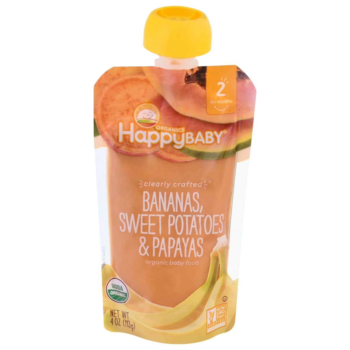 slide 1 of 11, Happy Baby CC Organics Bananas Sweet Potatoes & Papayas Organic Food, 4 oz