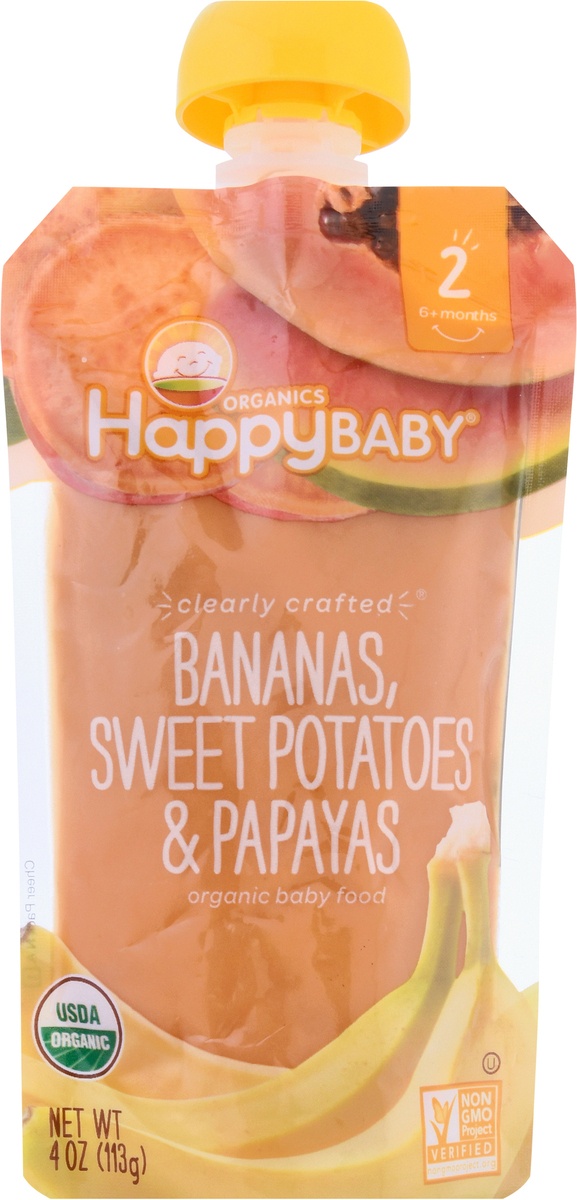 slide 9 of 11, Happy Baby CC Organics Bananas Sweet Potatoes & Papayas Organic Food, 4 oz