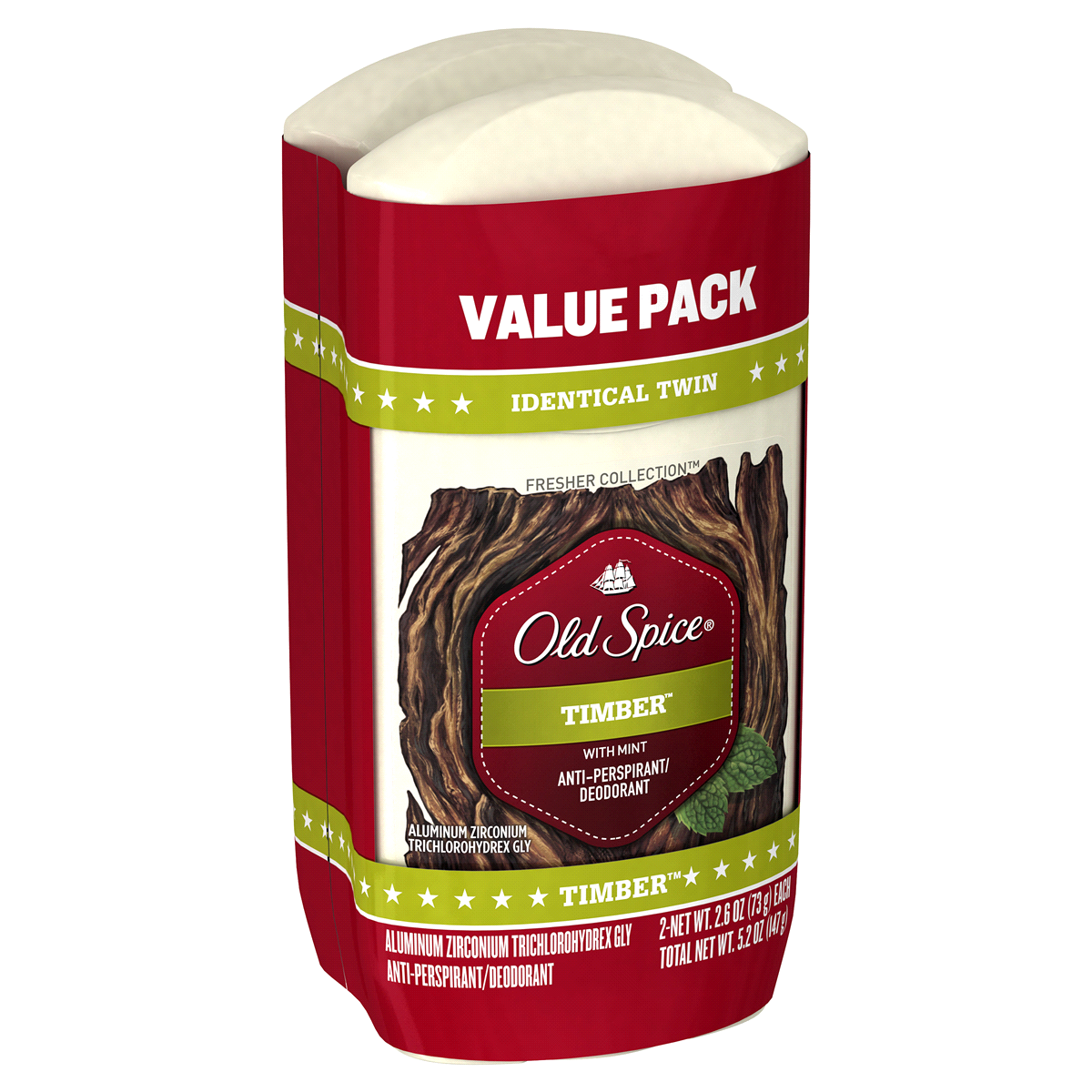 slide 36 of 37, Old Spice Men's Antiperspirant & Deodorant Timber with Sandalwood, 2.6 oz Twin Pack, 2 ct