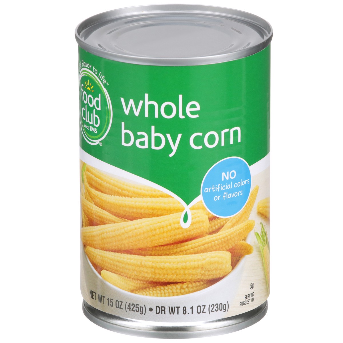 slide 3 of 9, Food Club Whole Baby Corn, 15 oz