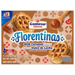 Gamesa Florentinas Mini Tarts Milk Caramel Artificial Flavor 11.1 Oz, 4 Count