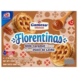 Gamesa Florentinas Mini Tarts Milk Caramel Artificial Flavor 11.1 Oz, 4 Count