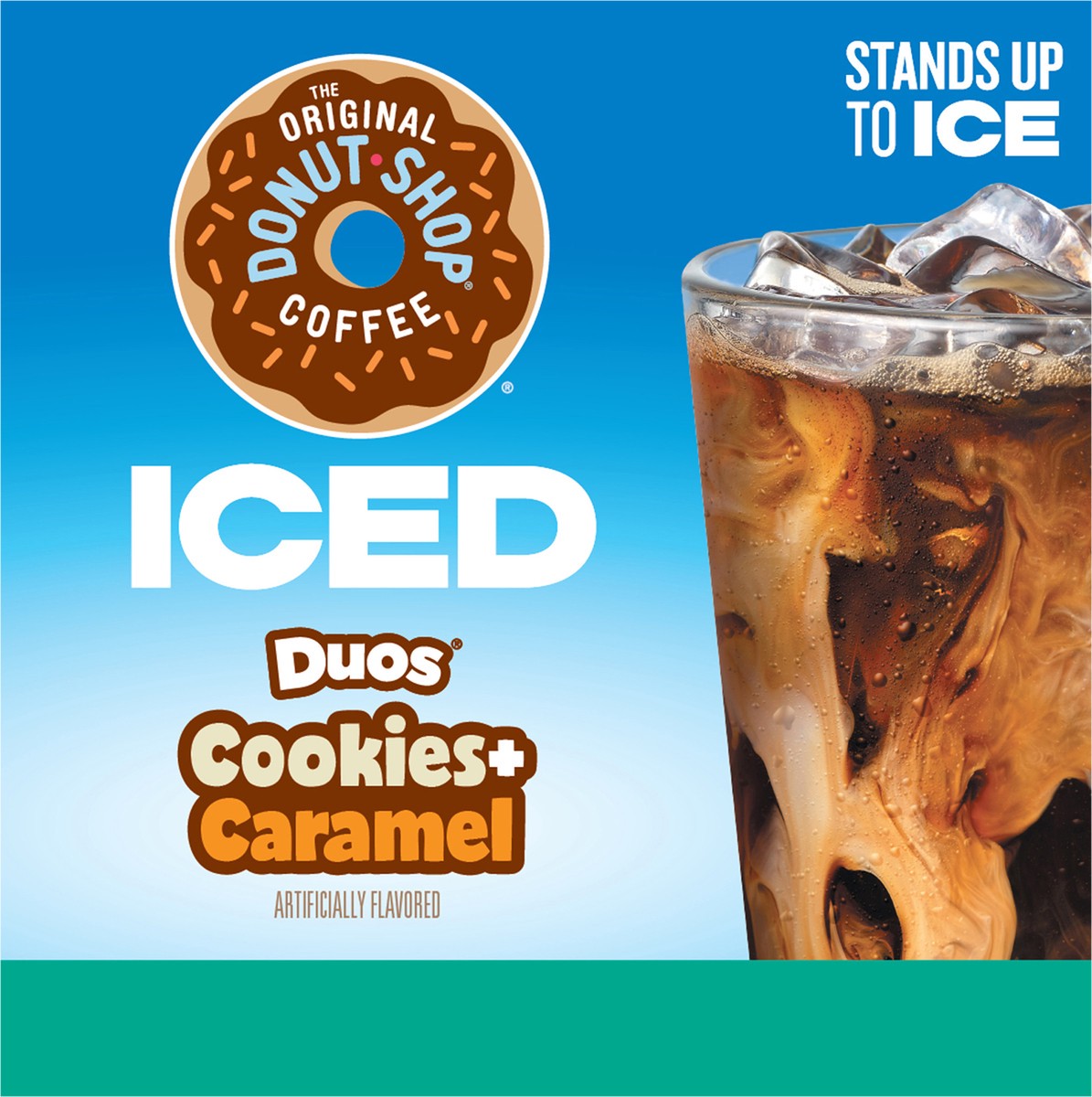 slide 7 of 10, The Original Donut Shop ICED Duos Cookies + Caramel Coffee, Keurig Single Serve K-Cup Pods- 10 ct, 10 ct