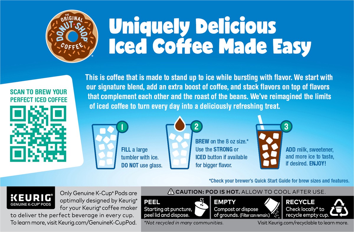 slide 5 of 10, The Original Donut Shop ICED Duos Cookies + Caramel Coffee, Keurig Single Serve K-Cup Pods- 10 ct, 10 ct
