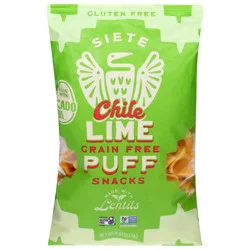 Siete Gluten Free Grain Free Chile Lime Puff Snacks 4 oz