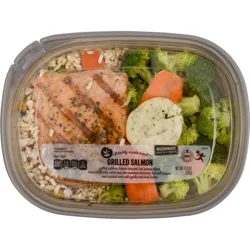 Giant Freshly Made Meal Grilled Salmon Microwavable